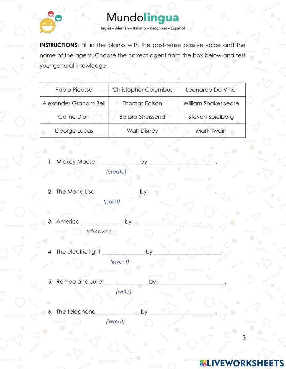 Passive Voice, With an Agent