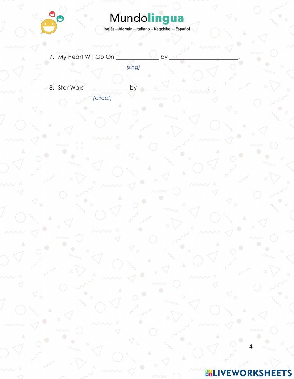 Passive Voice, With an Agent