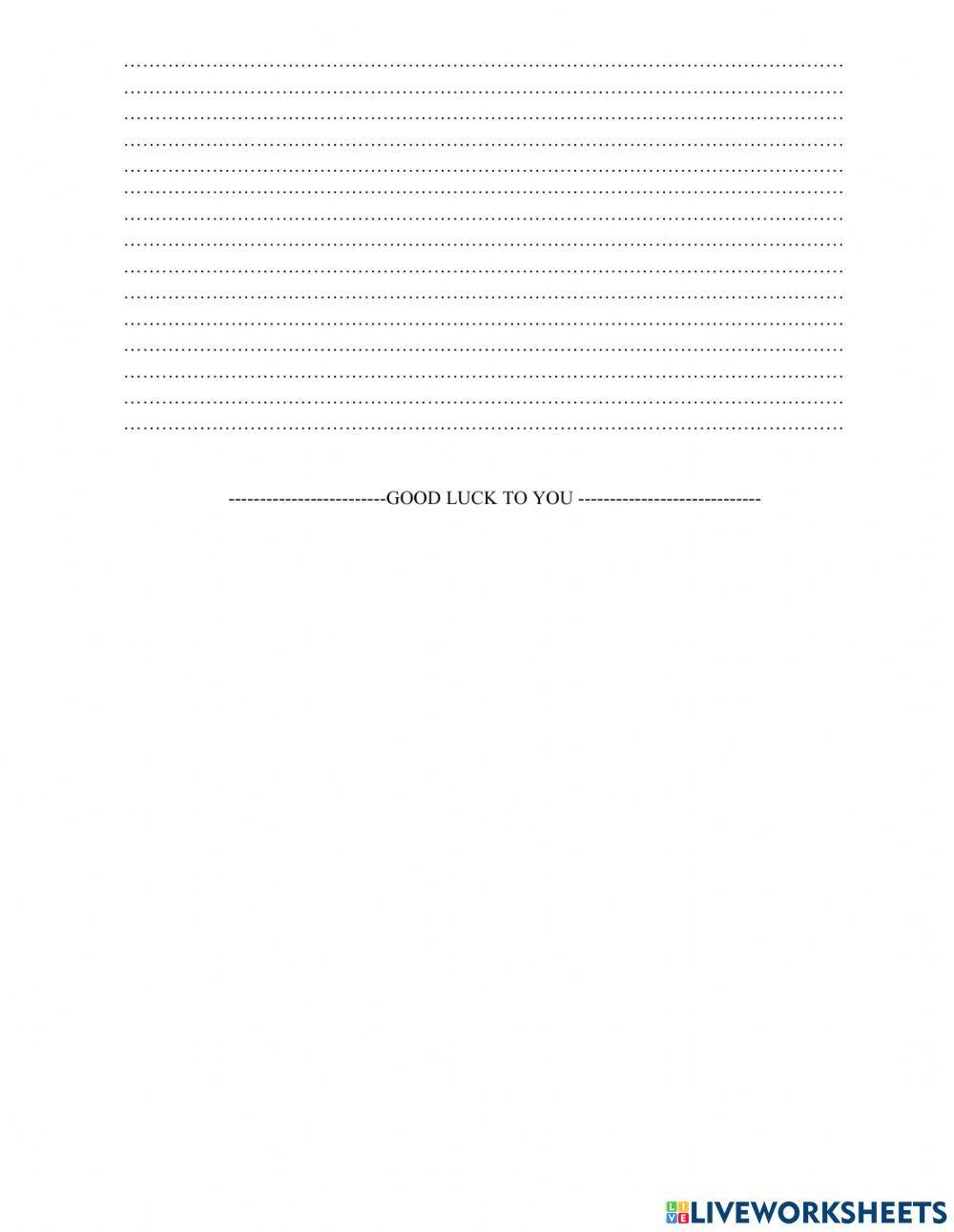 Tiếng Anh 7 - Cuối HK2