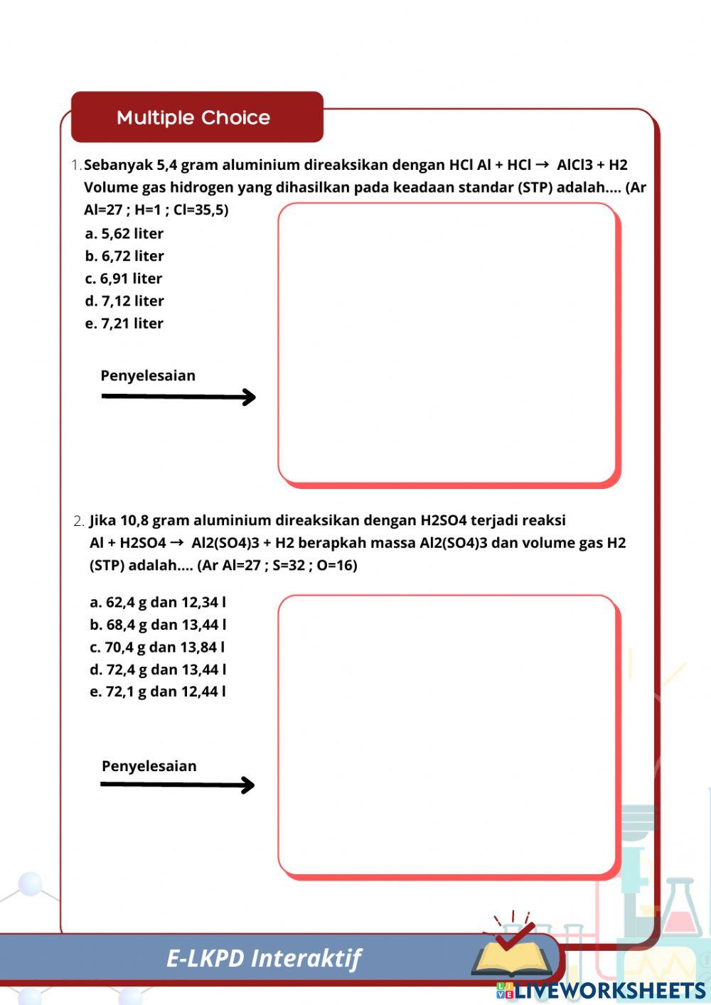 Perhitungan Reaksi Kimia