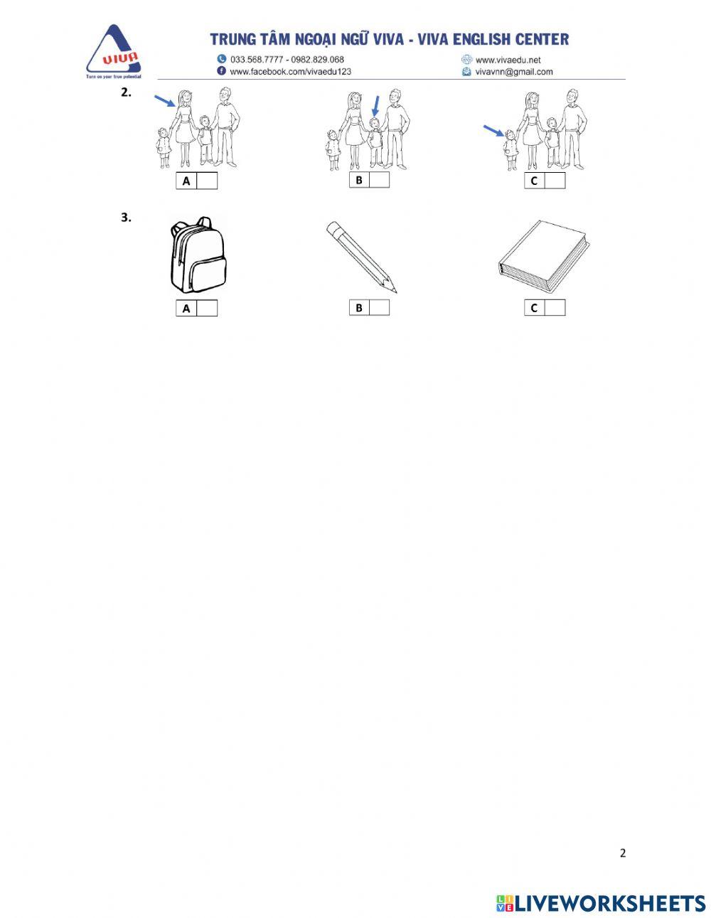 Grade 1-Final exam 2022