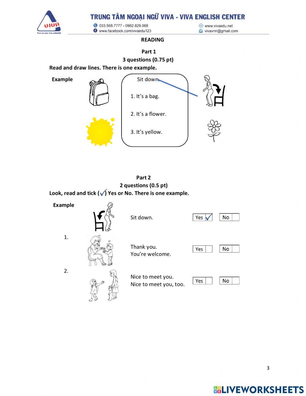 Grade 1-Final exam 2022