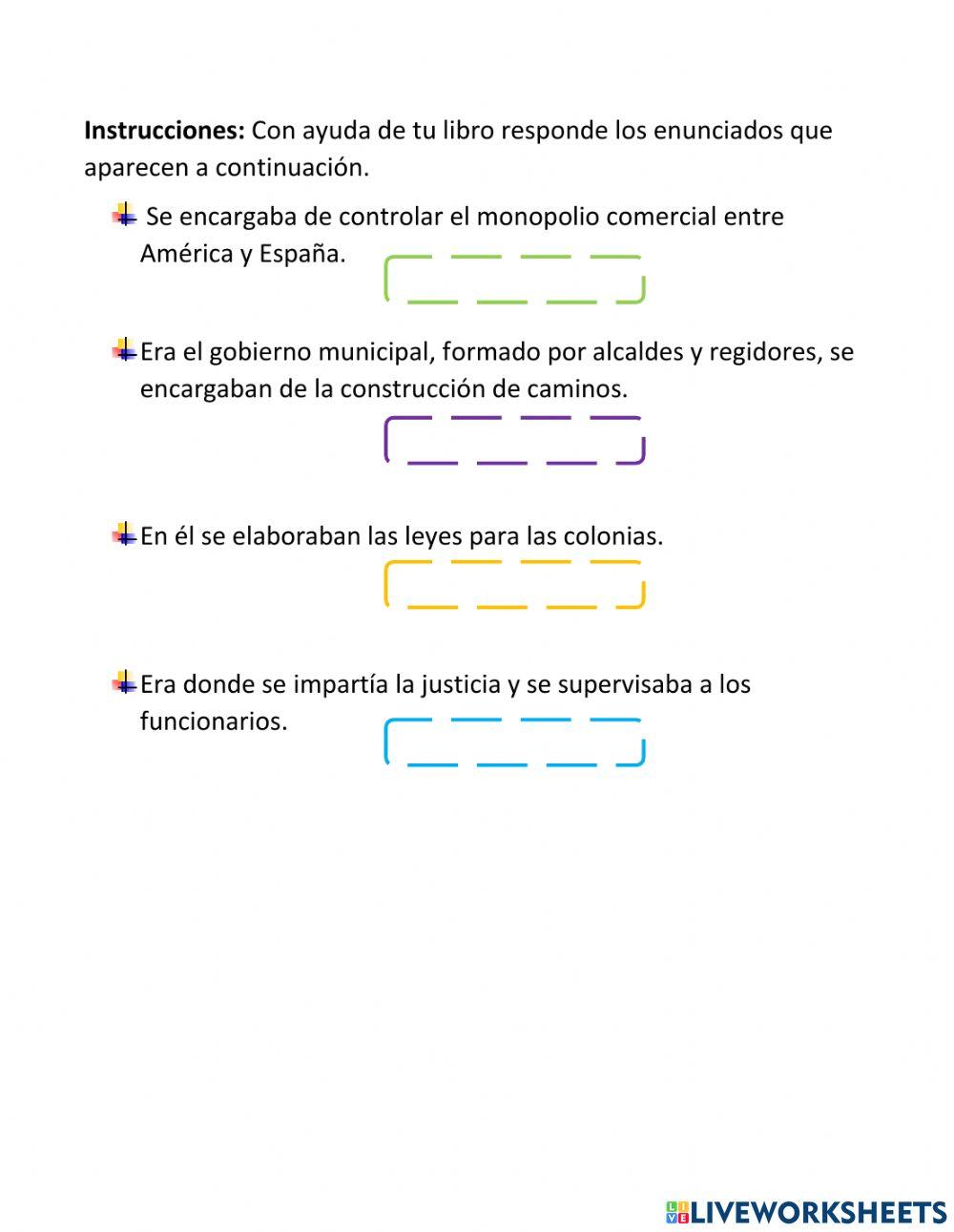 Instituciones coloniales