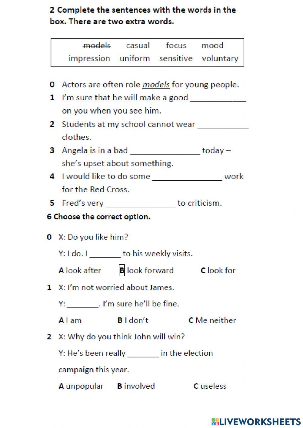 Focus 2 2nd edition review unit 1
