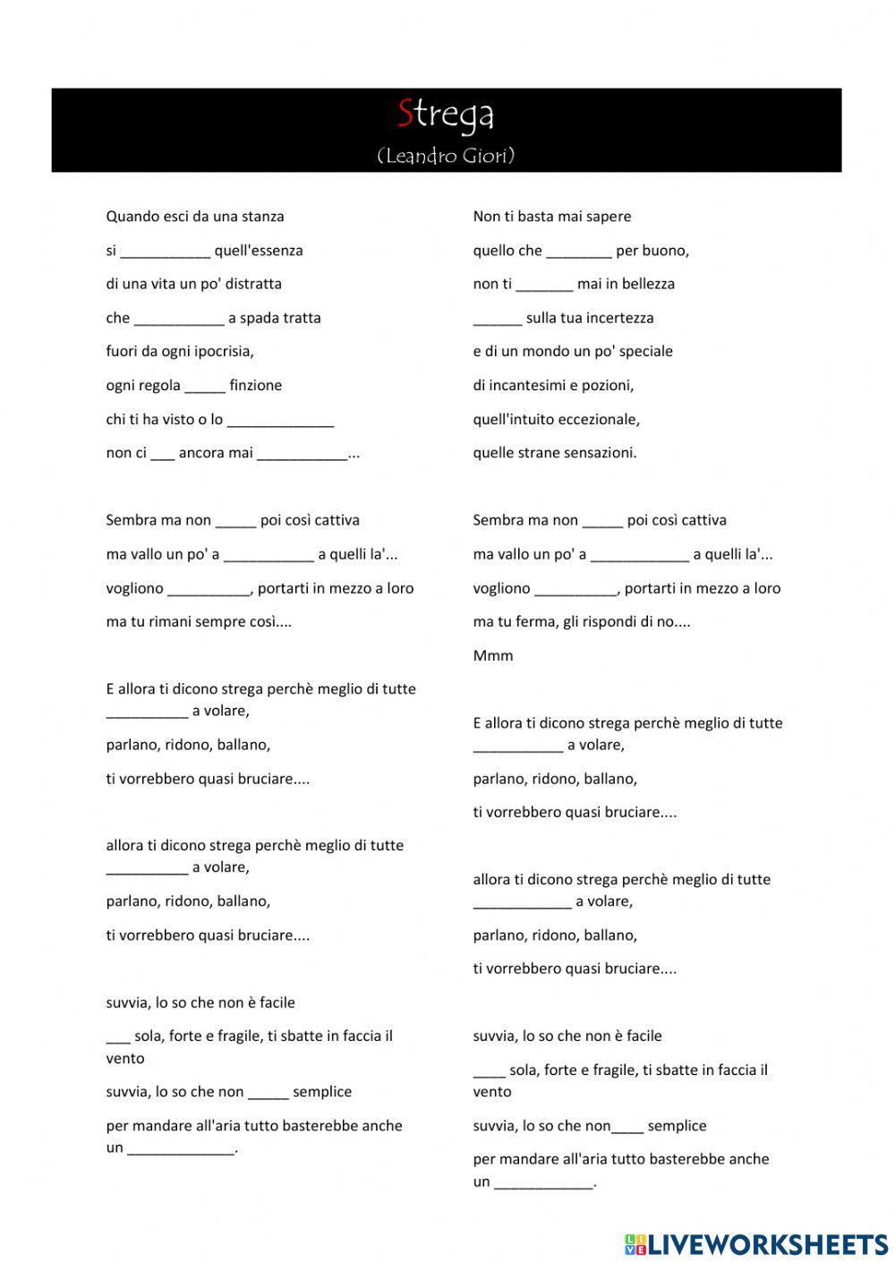 Canzone Strega (Leandro Giori)