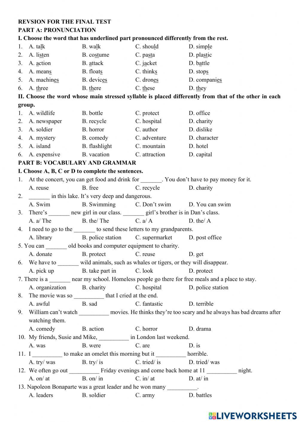 Revision the 2nd semester