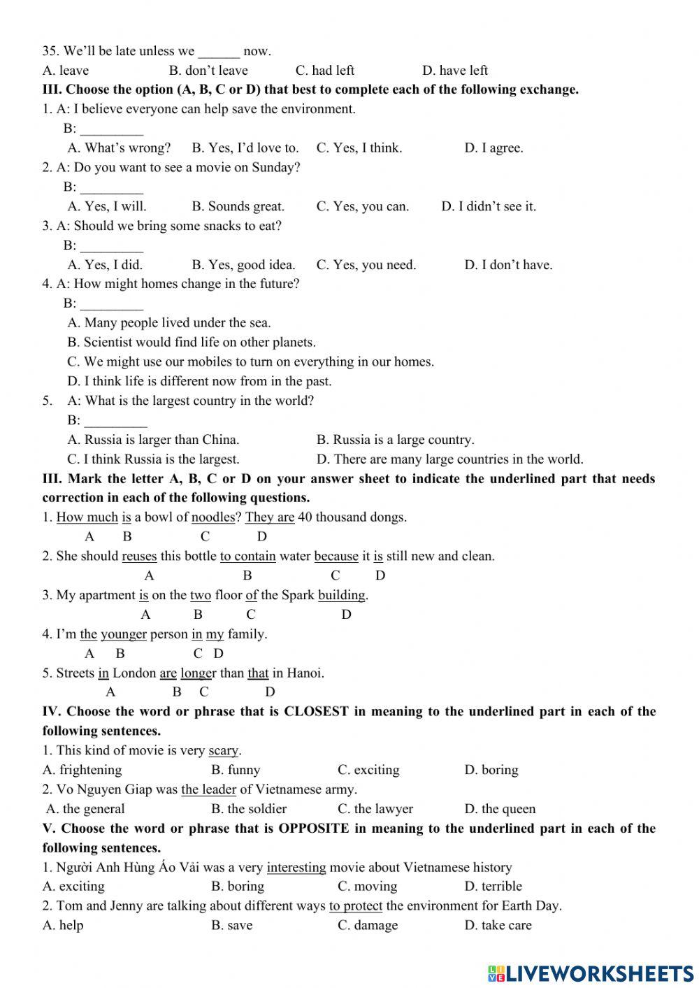 Revision the 2nd semester