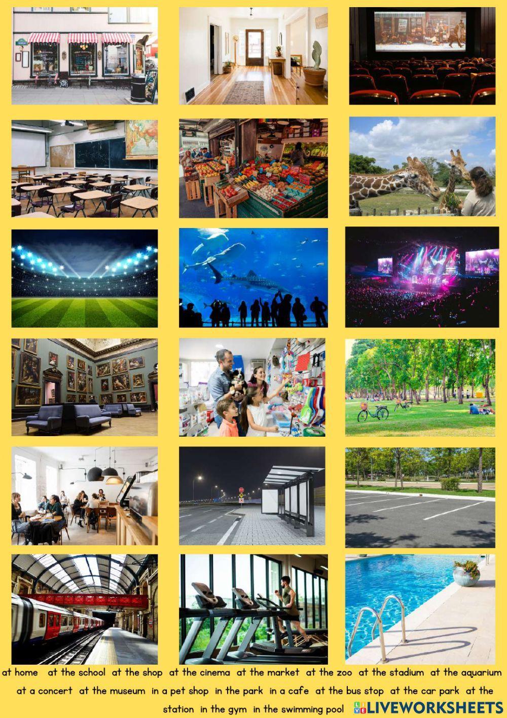 Places in town + was-were