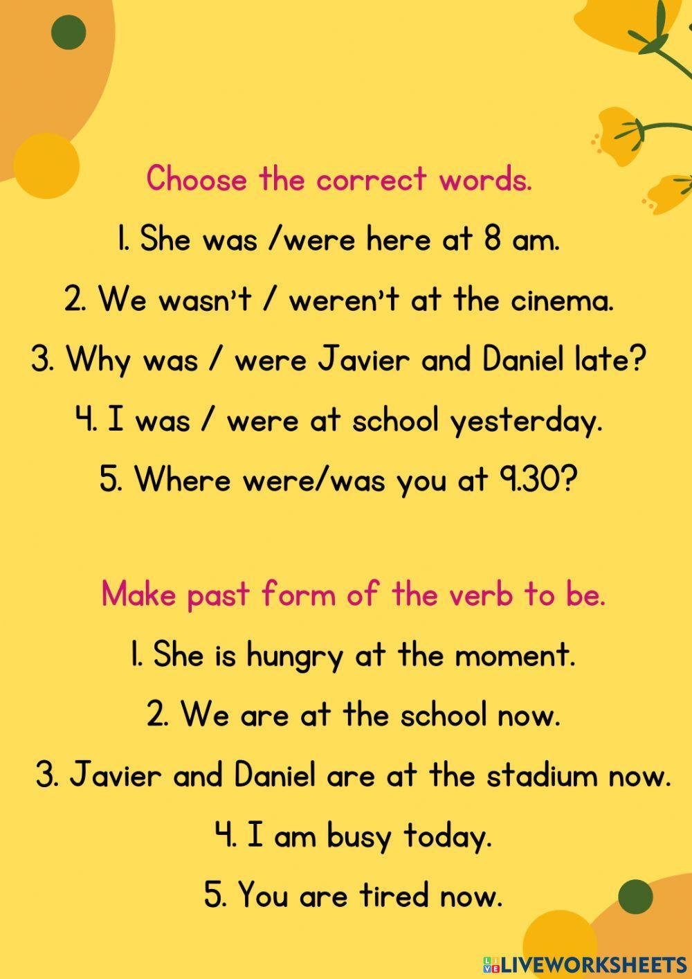 Places in town + was-were