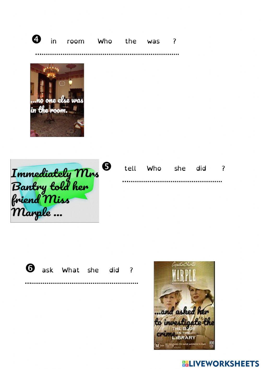 Questions on whodunits