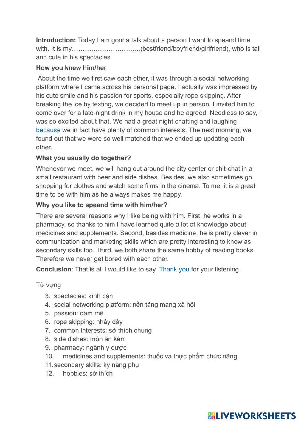 St 2- speaking part 1- Education