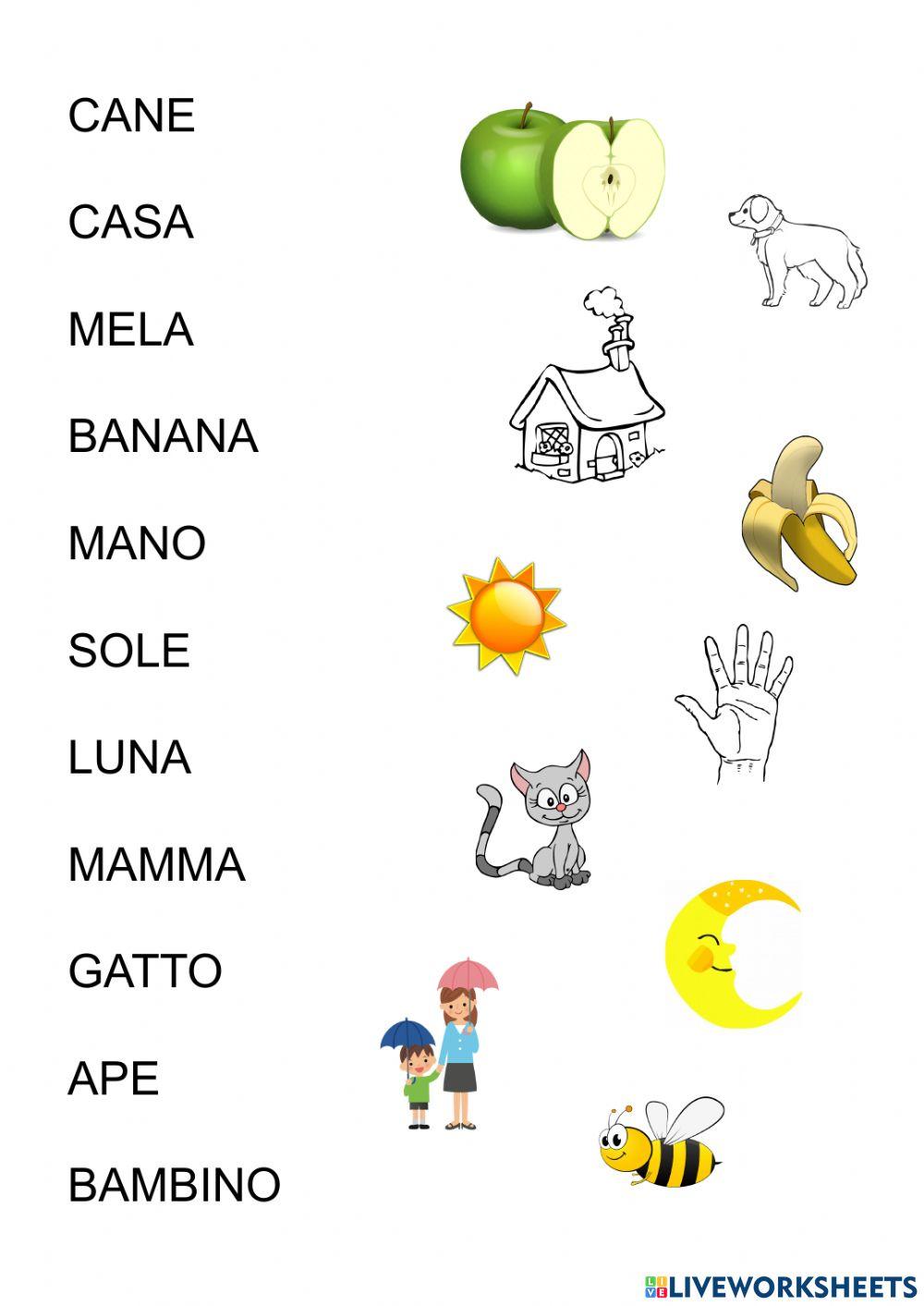 LETTURA GLOBALE - associazione immagini parole