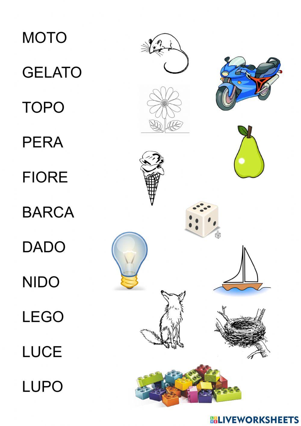 LETTURA GLOBALE - associazione immagini parole