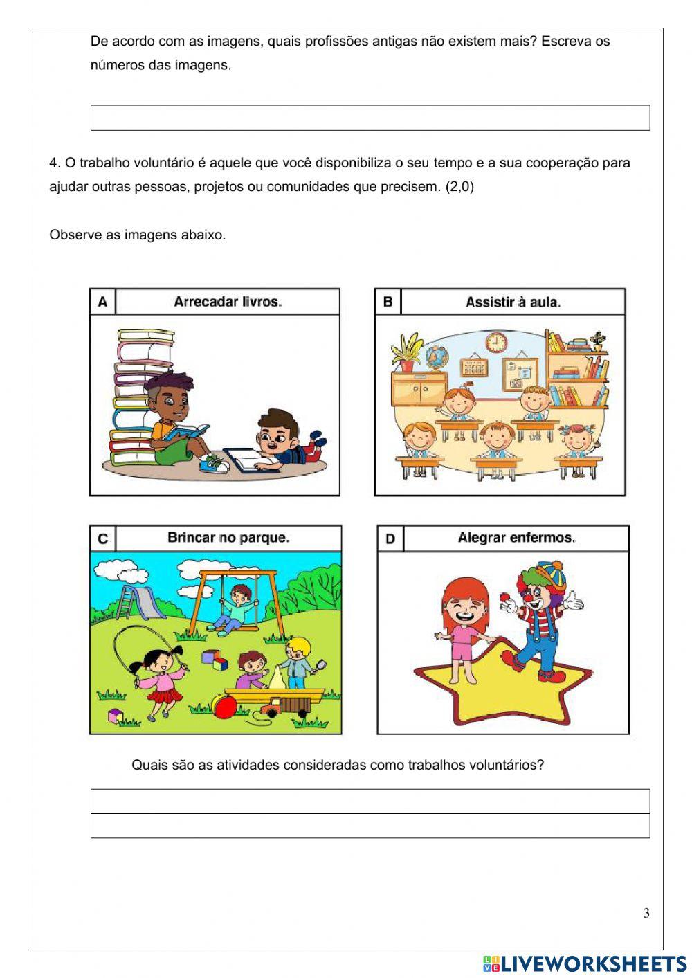 Avaliação de História- 2º ano