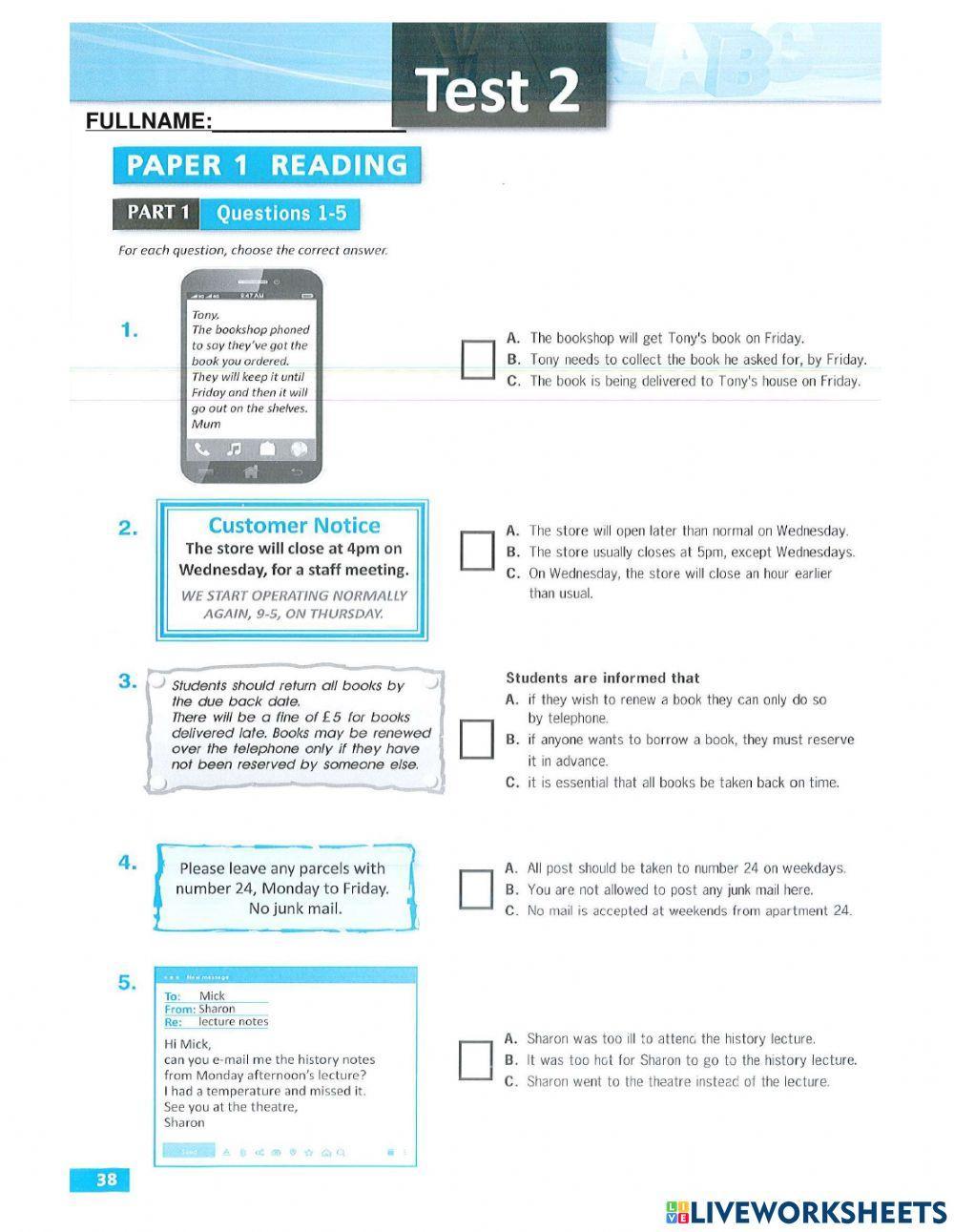 READING - Pet succeed 2