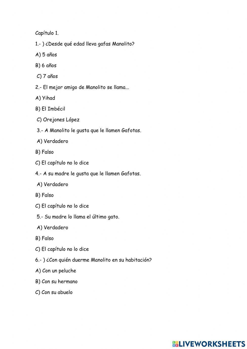 Capítulo 1. manolito gafotas