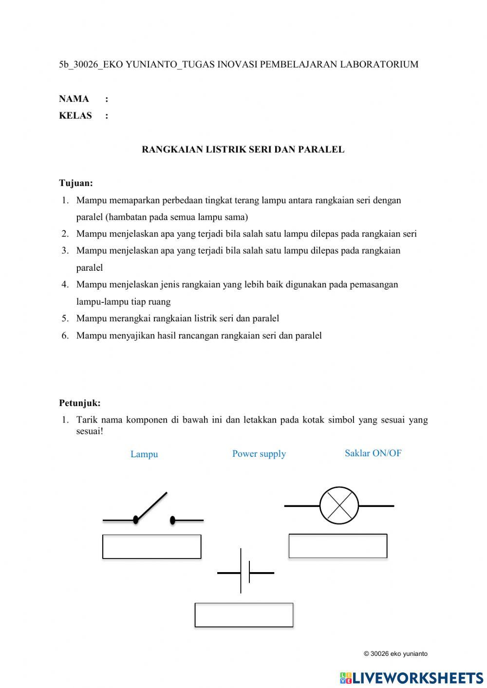 RANGKAIAN SERI PARALEL 30026 ekoy
