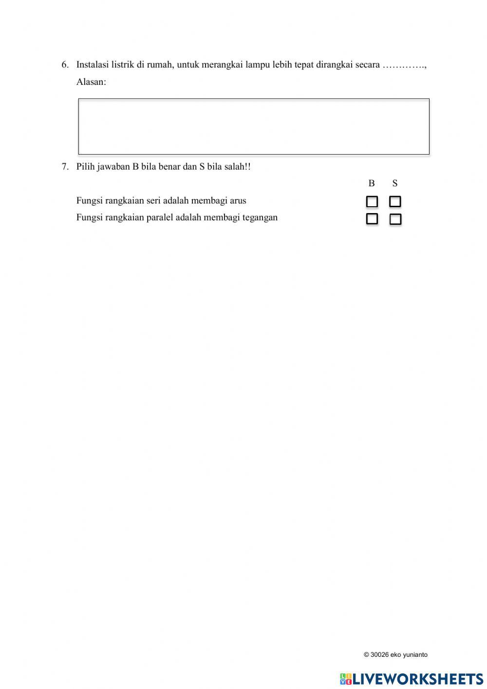 RANGKAIAN SERI PARALEL 30026 ekoy