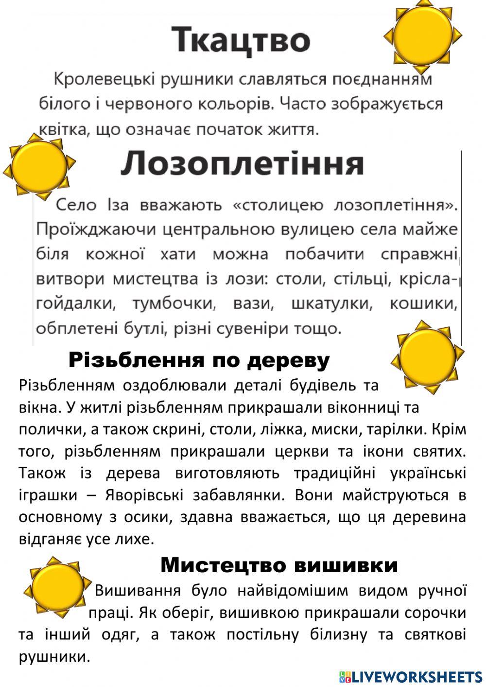 Я досліджую світ Мистецтво