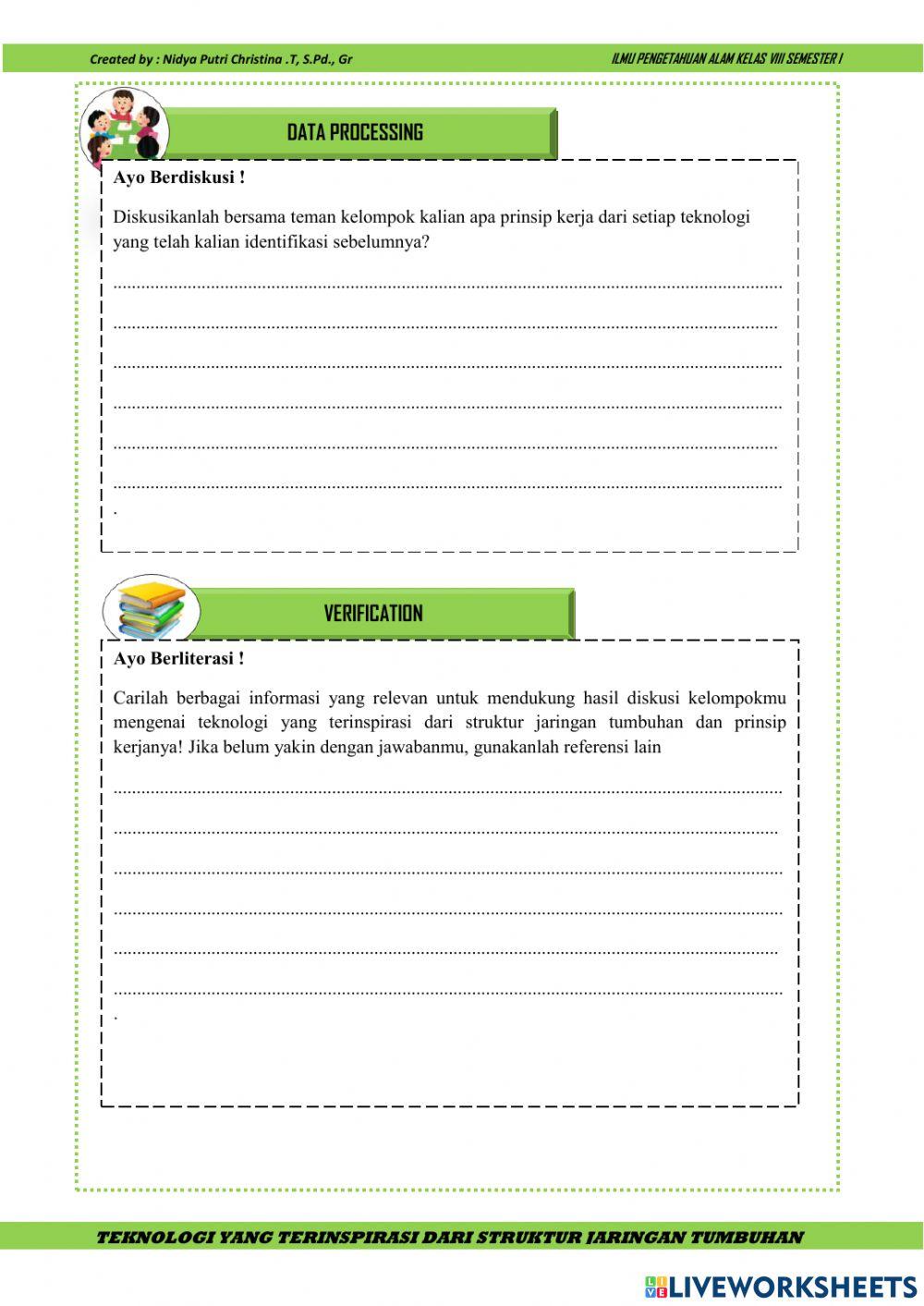 Lkpd teknologi yang terinspirasi dari struktur jaringan tumbuhan