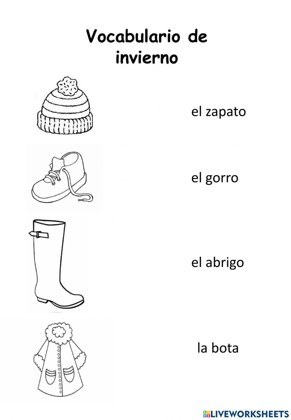 Vocabulario de invierno