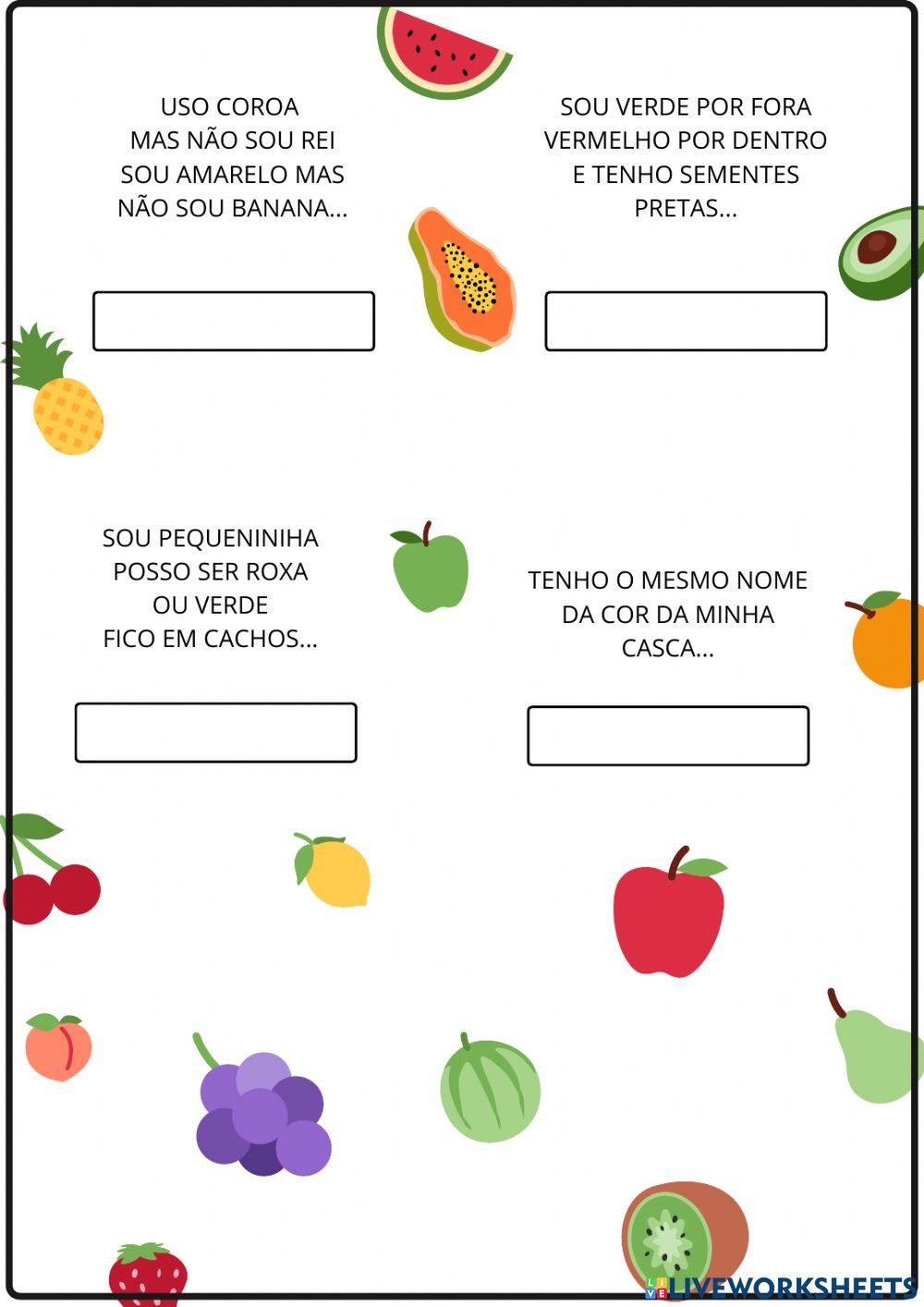 Adivinha das Frutas