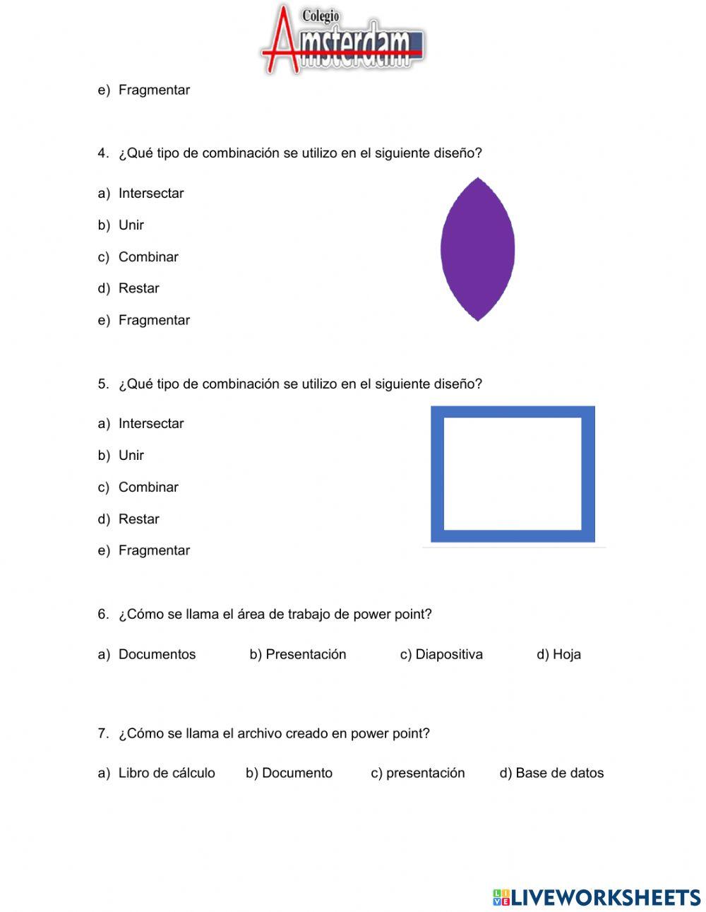 Evaluacion tercero primaria