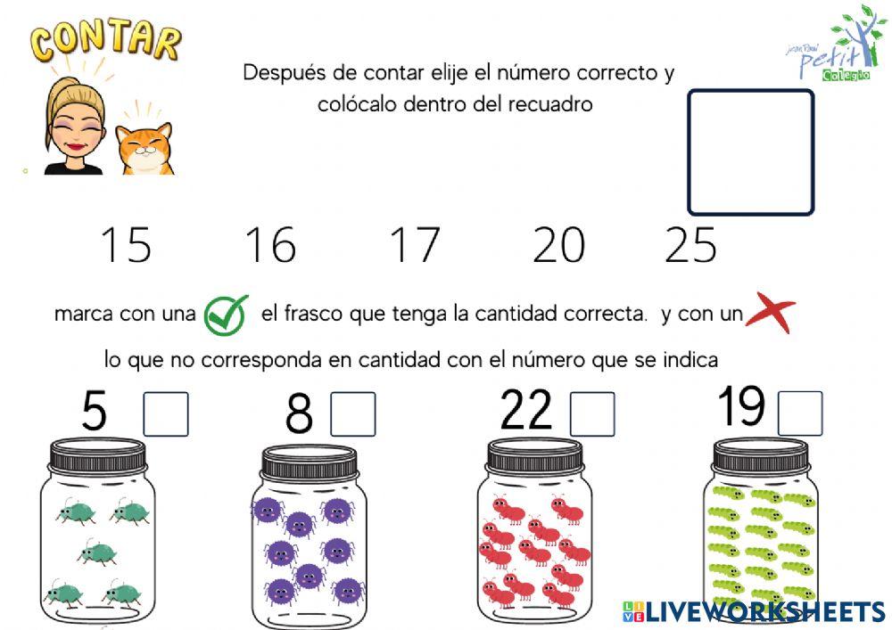 Trabajo de números del 1 al 19