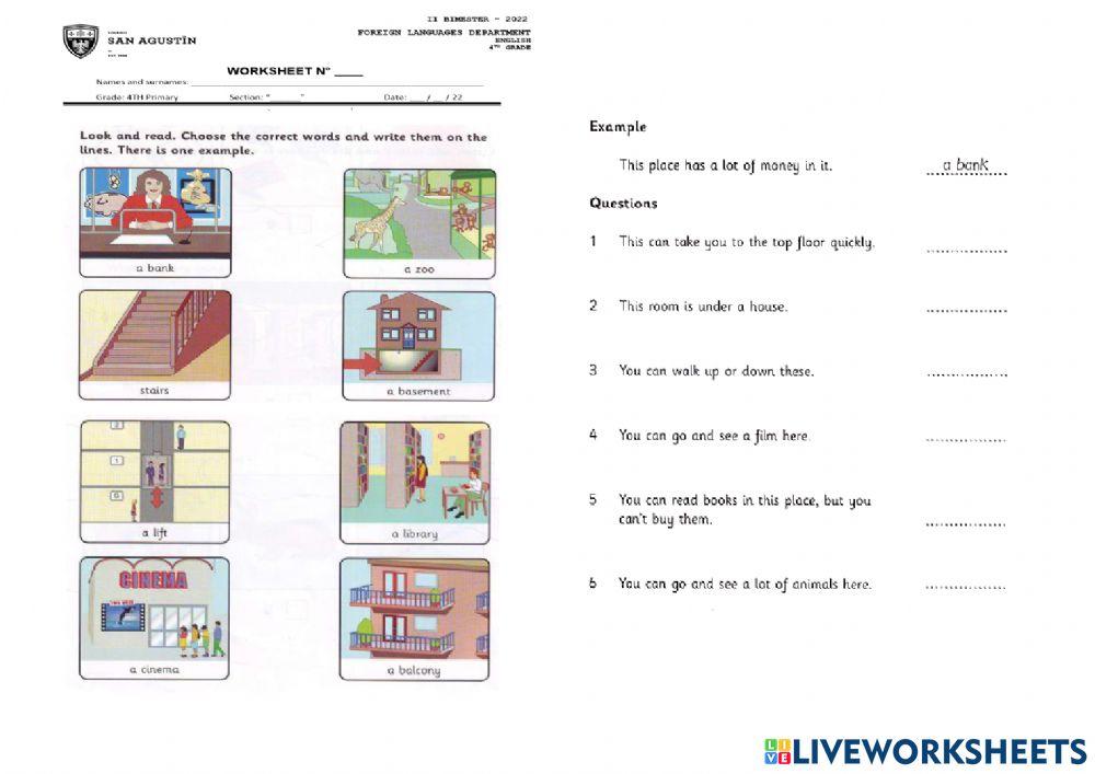 MOVERSREADING AND WRITING TEST online exercise for Live Worksheets
