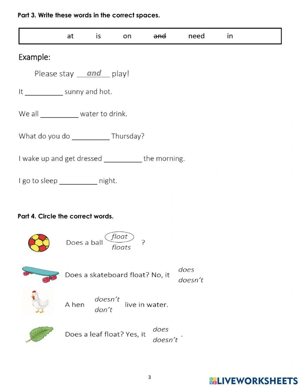 CGE1-Unit 9-Extra Worksheet