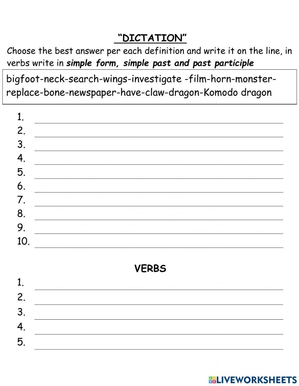 DICTATION JUNE 2nd  VOC 29