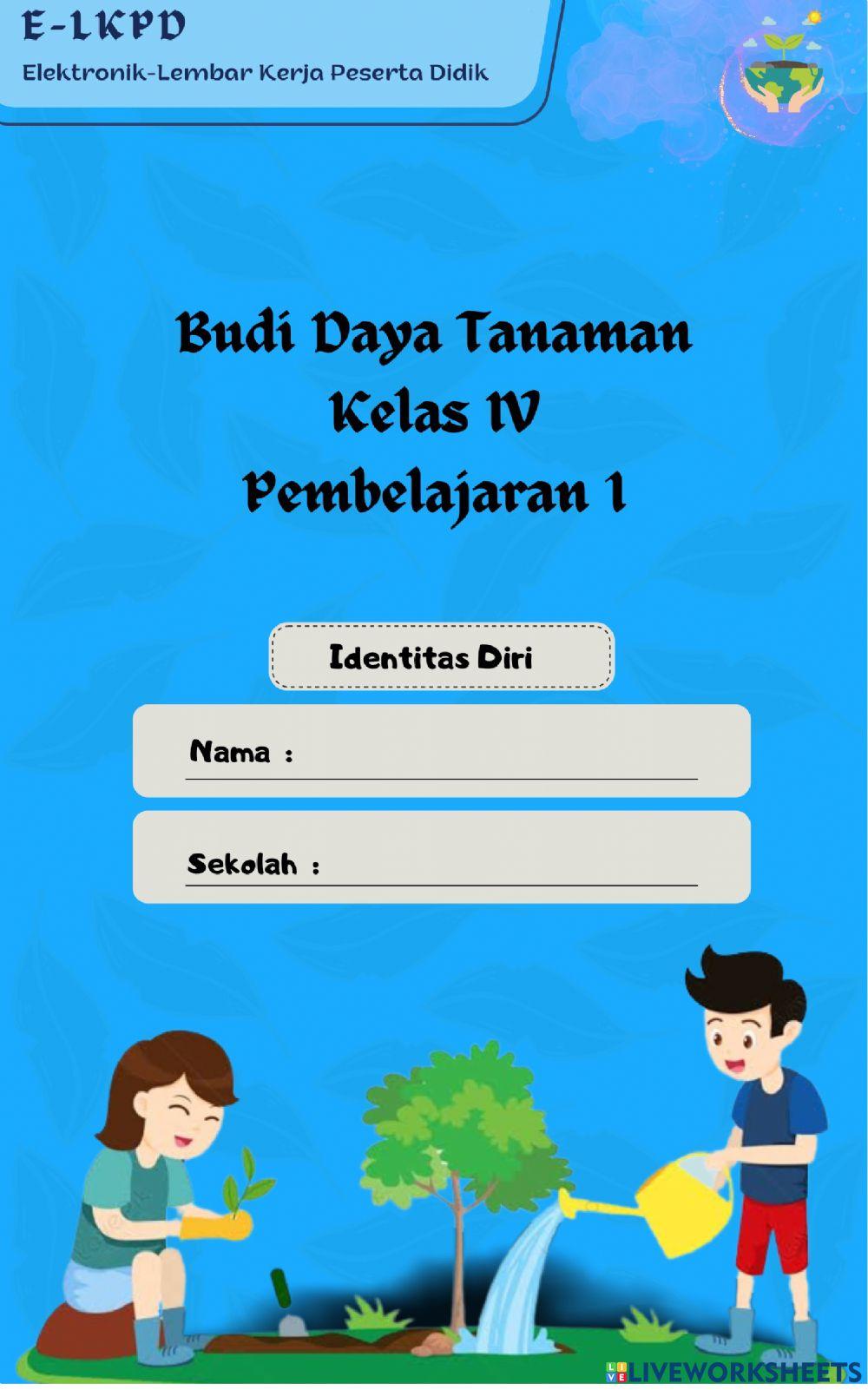 E-LKPD Budi Daya Tanaman Kelas IV Pembelajaran 1