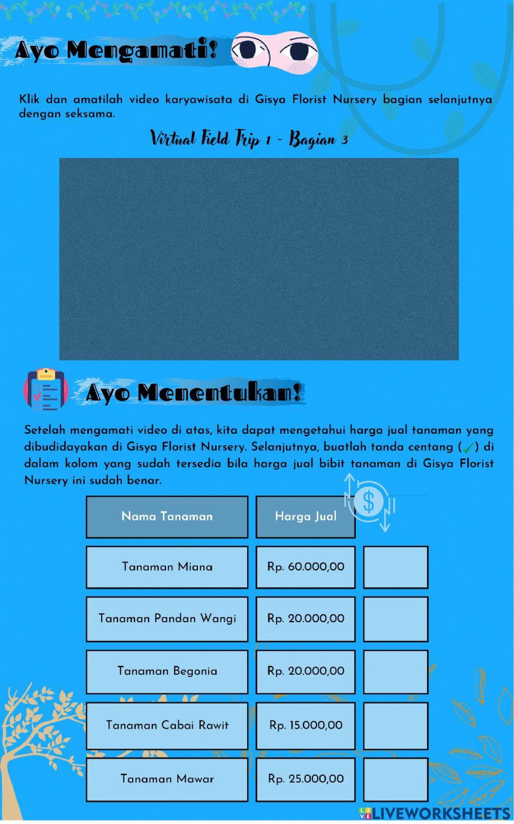 E-LKPD Budi Daya Tanaman Kelas IV Pembelajaran 1