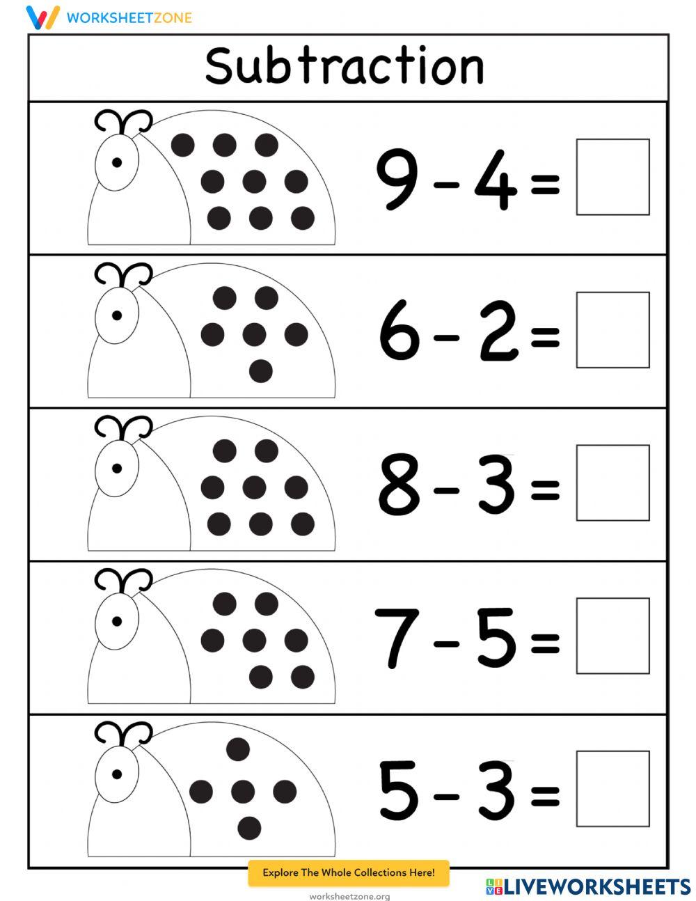 Subtraction 1-10