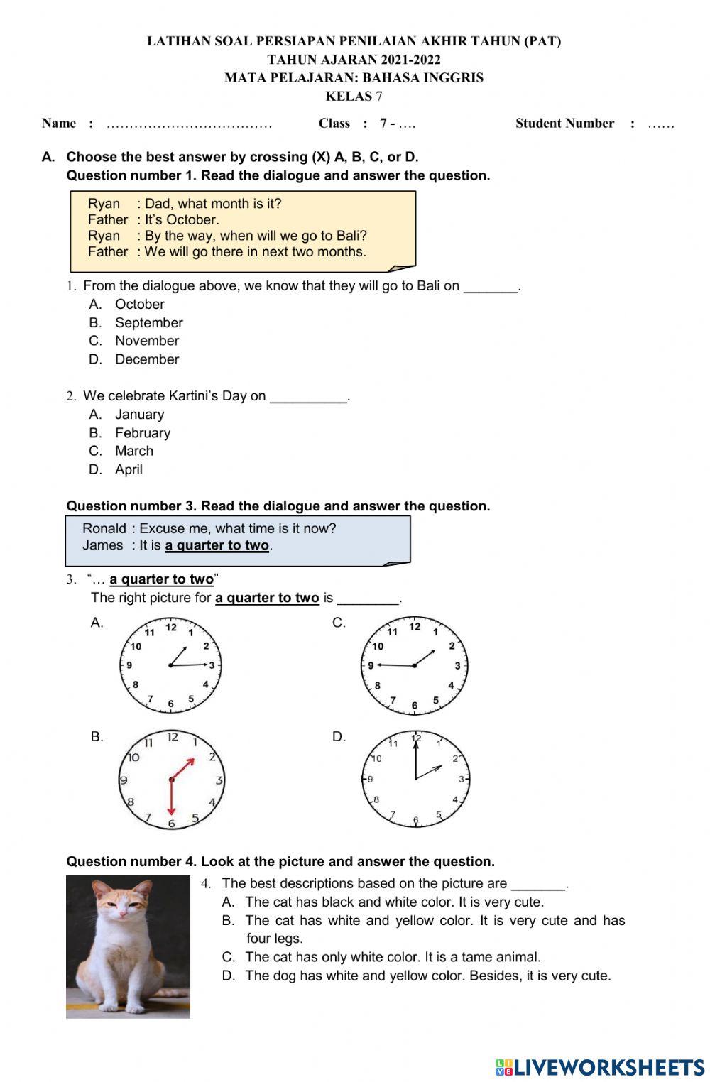 Latihan pat big kelas 7 (2021-2022)
