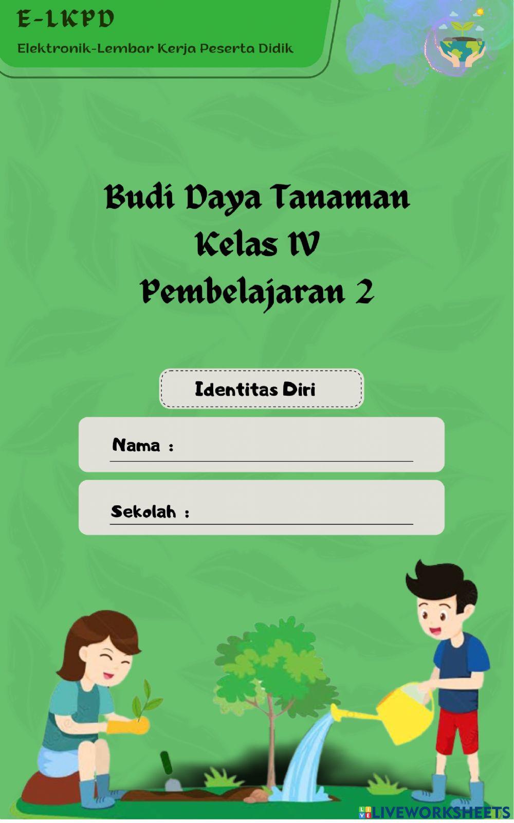 E-LKPD Budi Daya Tanaman Kelas IV Pembelajaran 2