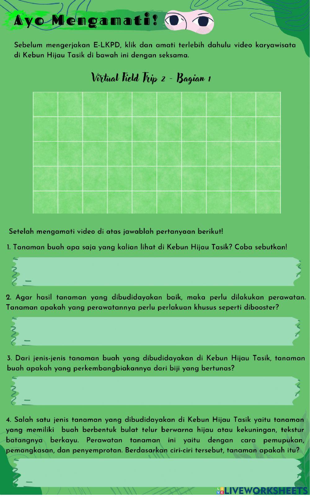 E-LKPD Budi Daya Tanaman Kelas IV Pembelajaran 2
