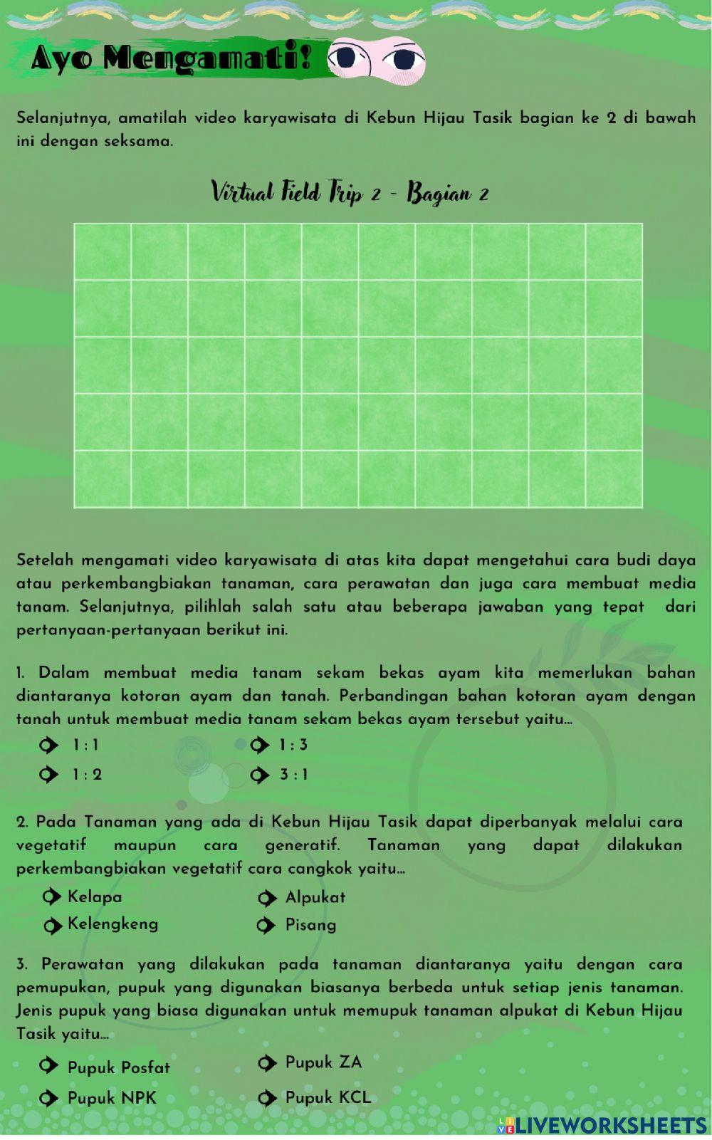 E-LKPD Budi Daya Tanaman Kelas IV Pembelajaran 2