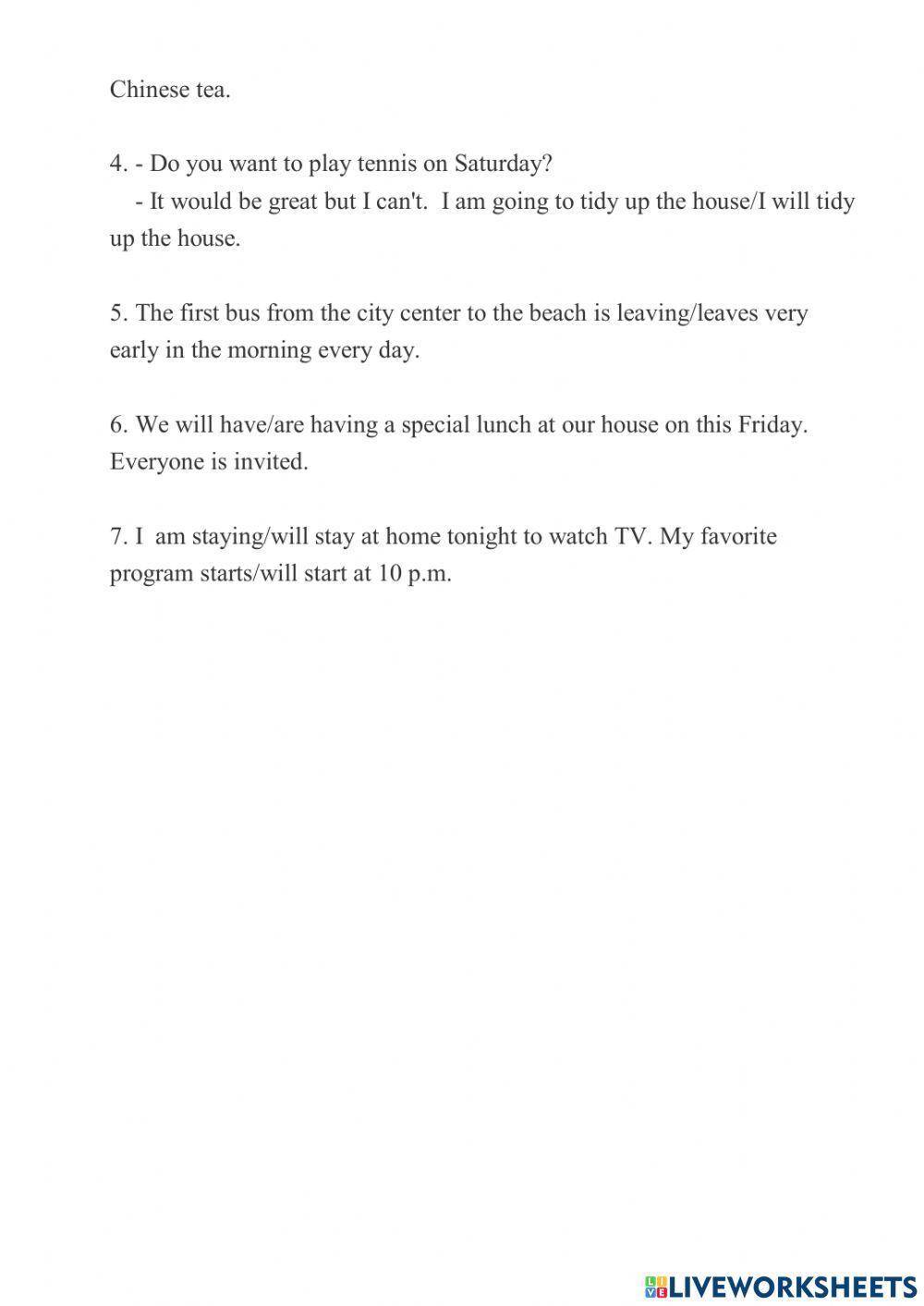 Ways of expressing future