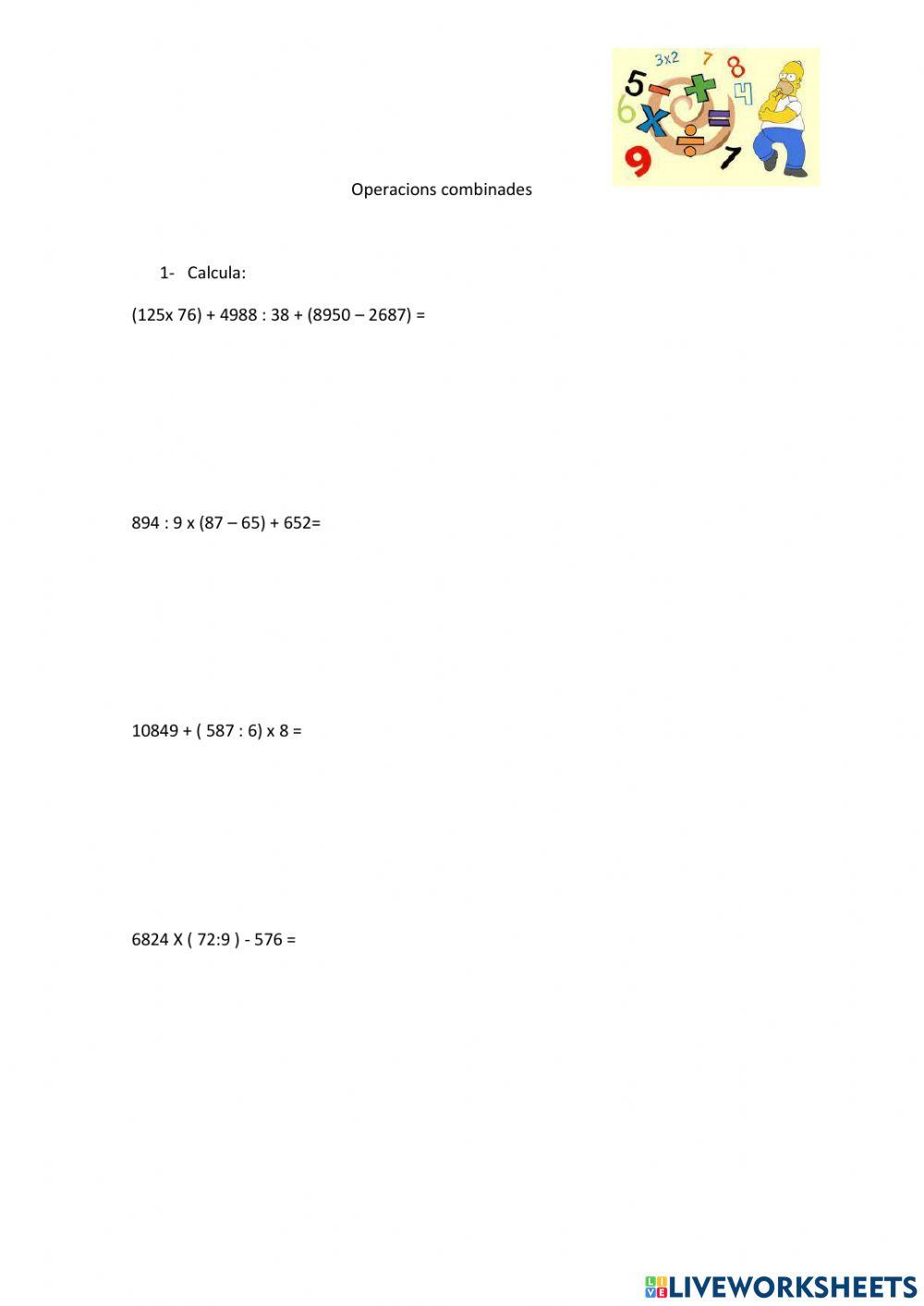 Operacions combinades