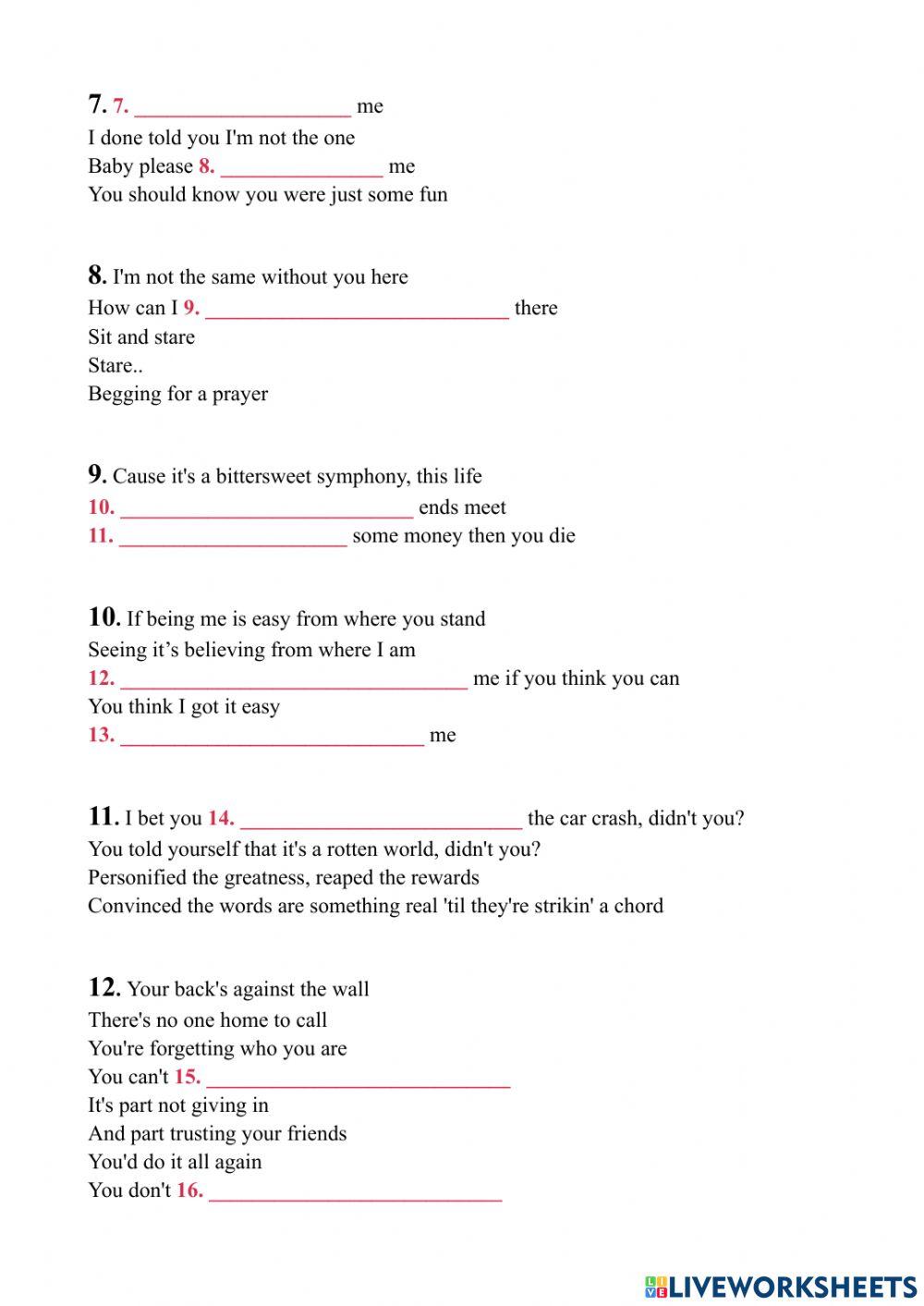 Gerund vs. Infinitive Songs