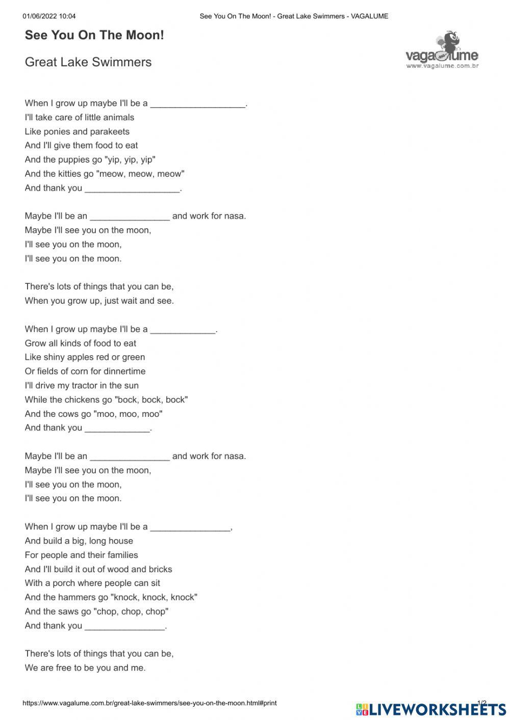 Song - see you in the moon