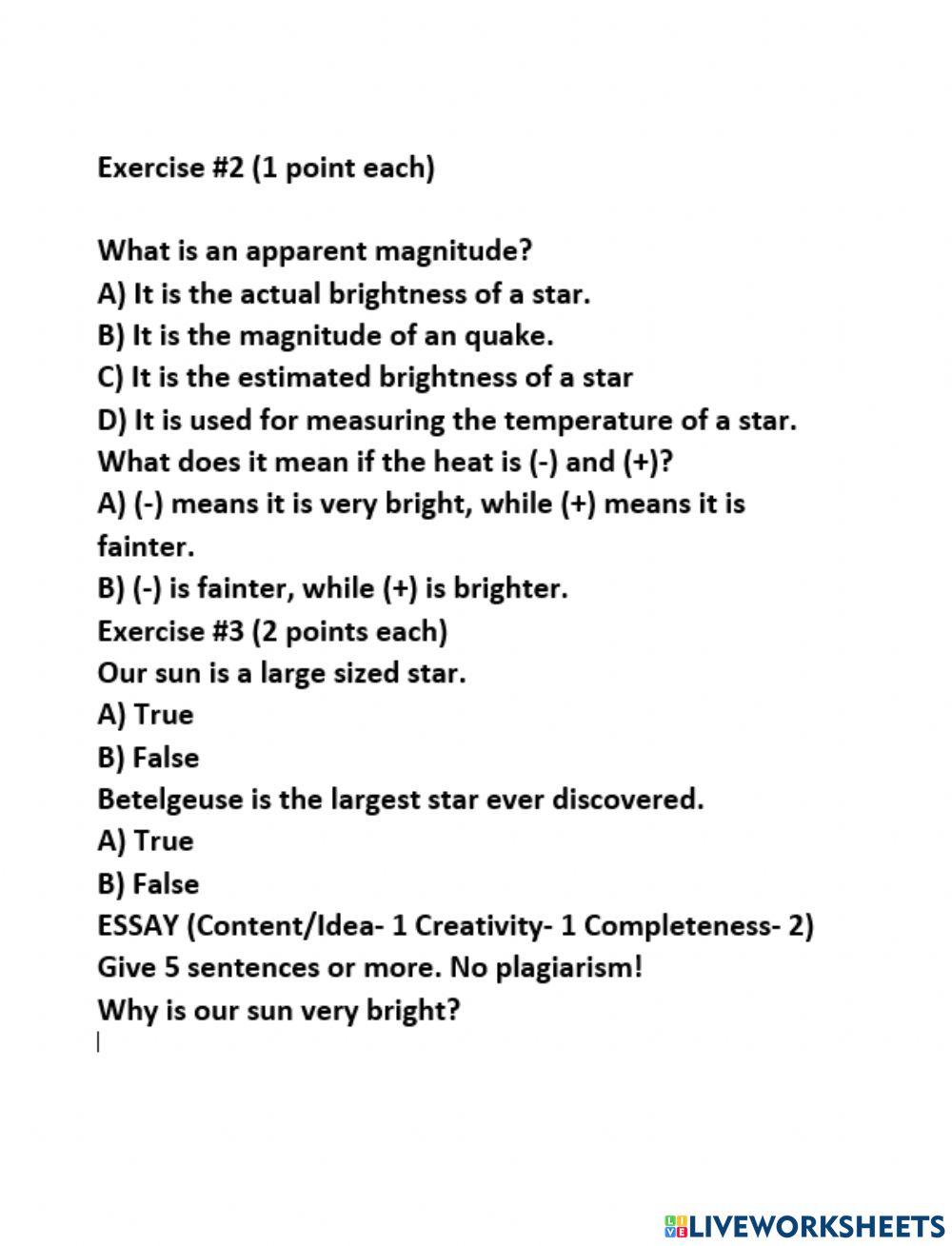 Science! worksheet | Live Worksheets