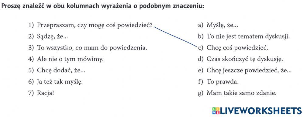Wyrażenia o podobnym znaczeniu