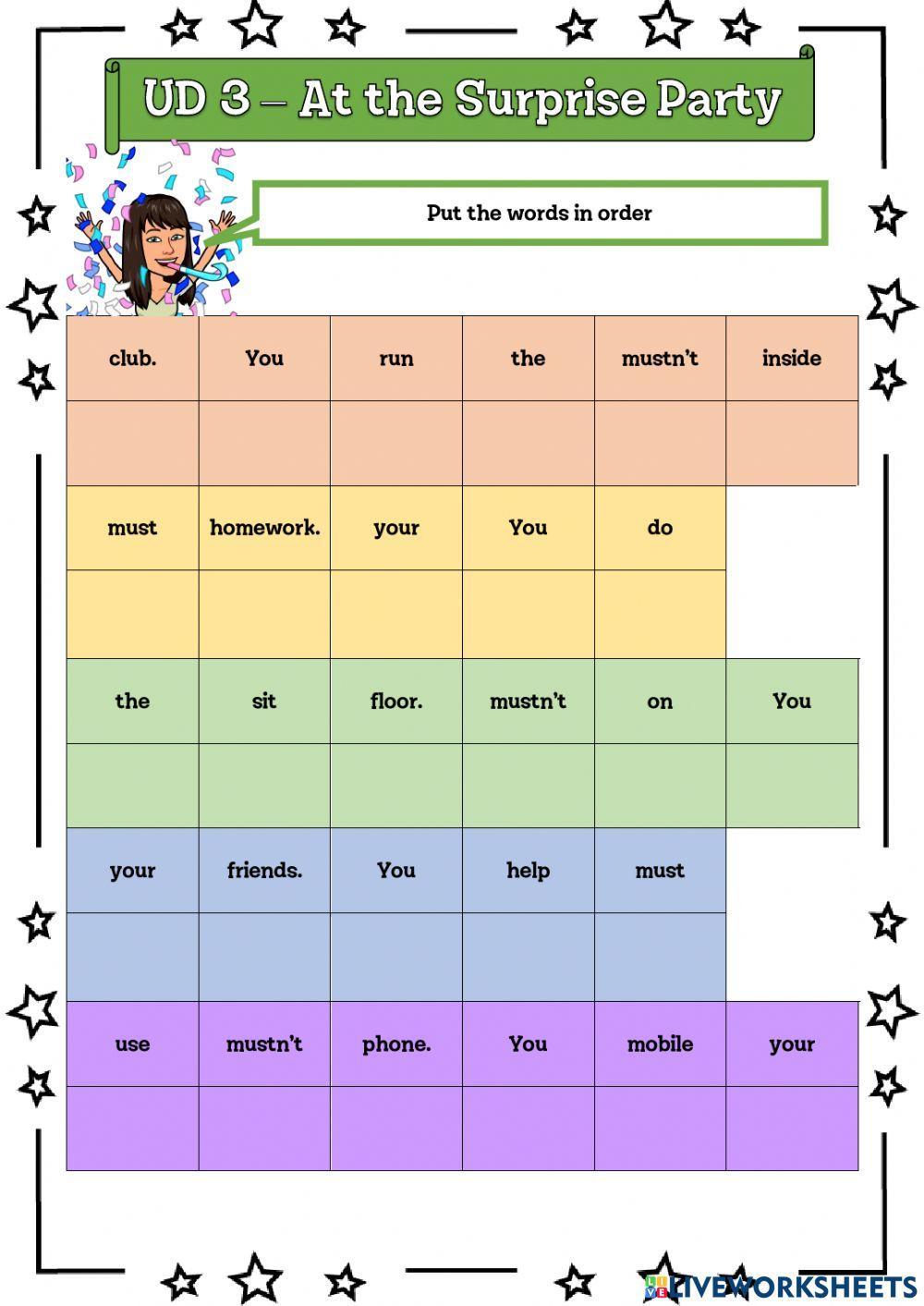 6º UD 3 Ath the Surprise Party Ficha 9