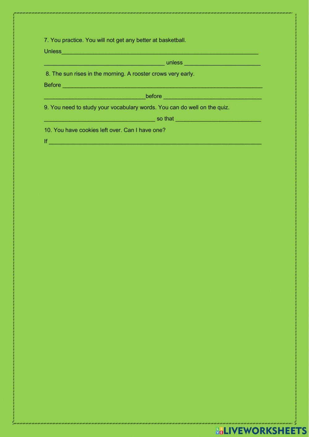 Subordinating Conjunctions