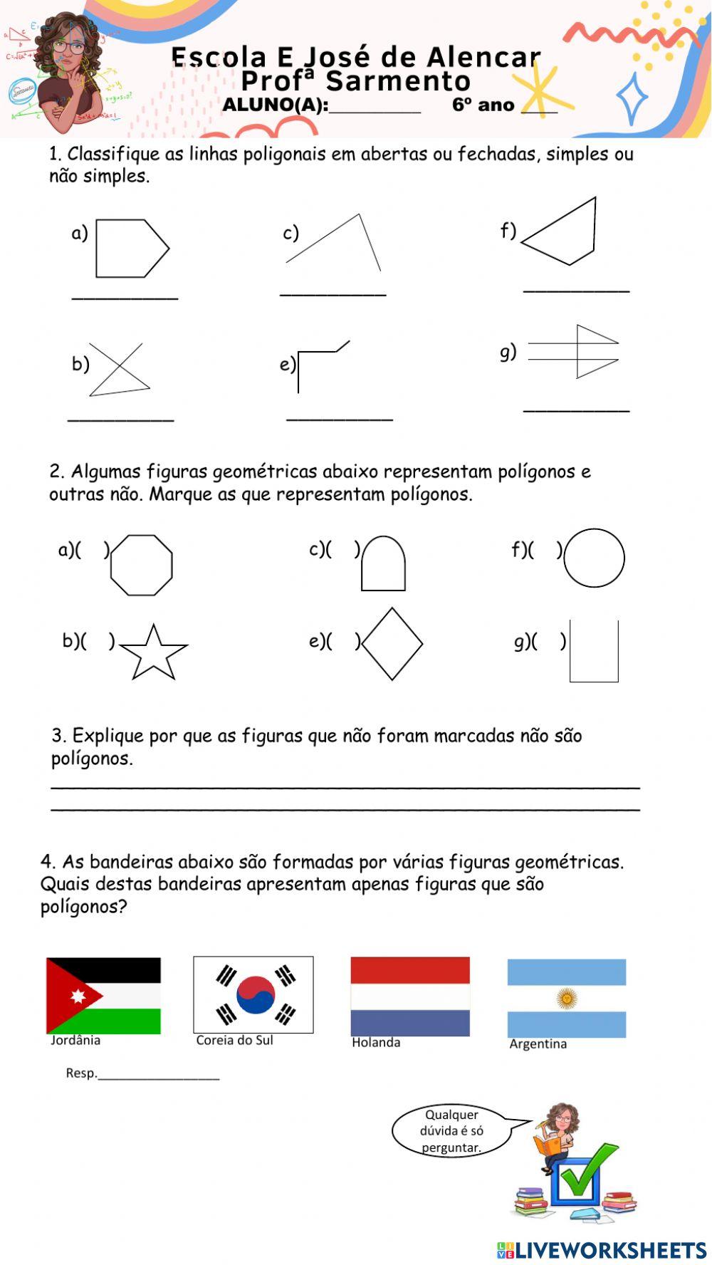Os polígonos e as bandeiras - Planos de aula - 4º ano