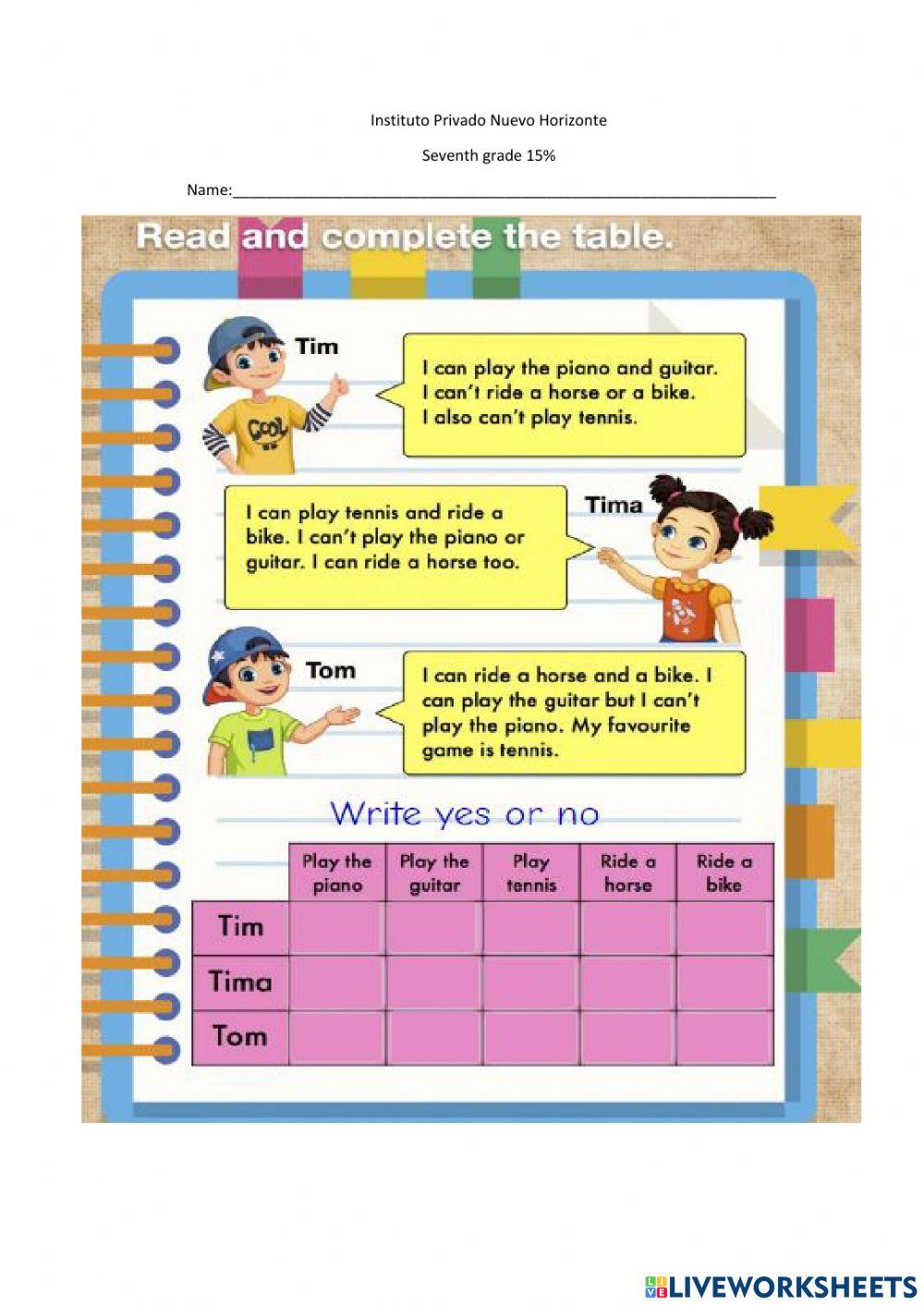 English 7th English 7th