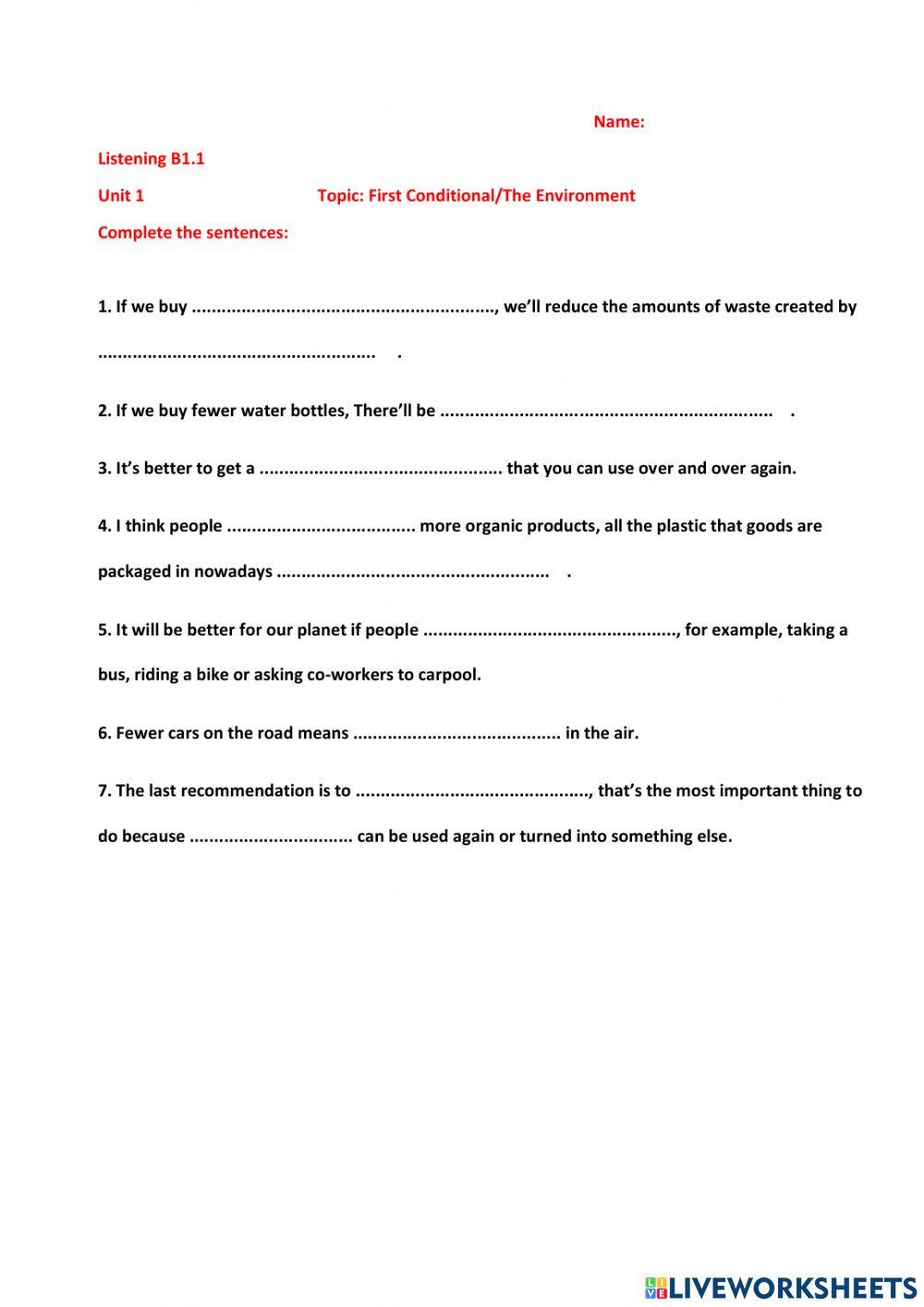 B1.1 Listening Unit 1