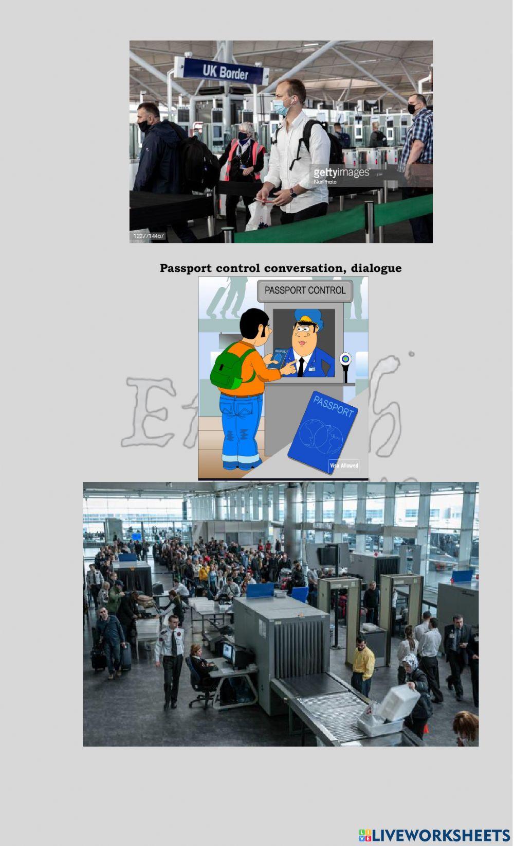 Passport control - dialogue